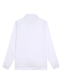 Linen Turtle Embroidery Shirt