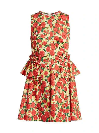 Gabriela Rose Ruffle Minidress