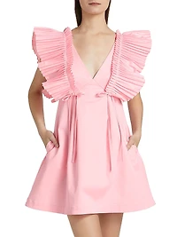 Francine Flutter-Sleeve Minidress
