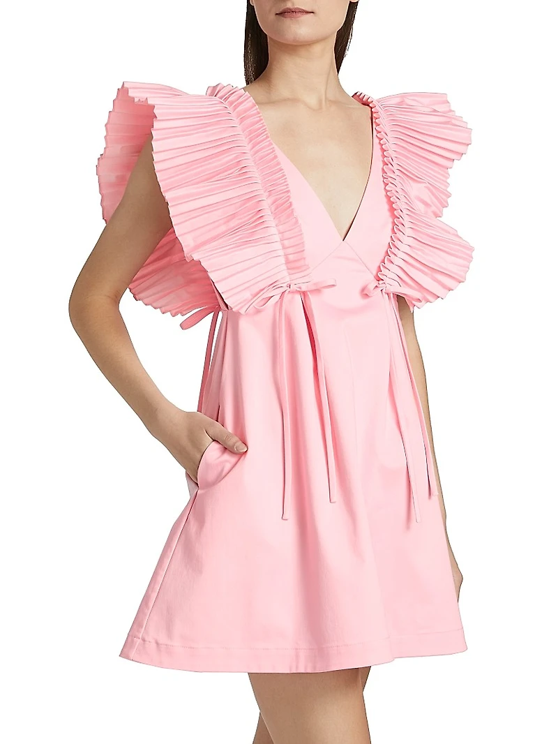 Francine Flutter-Sleeve Minidress