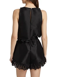 Li Taffeta Ruffle Top
