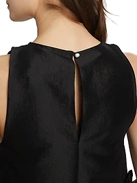 Li Taffeta Ruffle Top