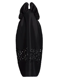 Raha Taffeta Flower Laser-Cut Dress