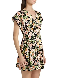 Billie Floral Stretch-Cotton Minidress