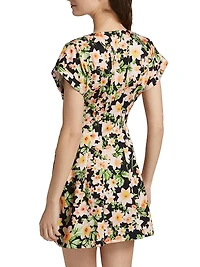 Billie Floral Stretch-Cotton Minidress