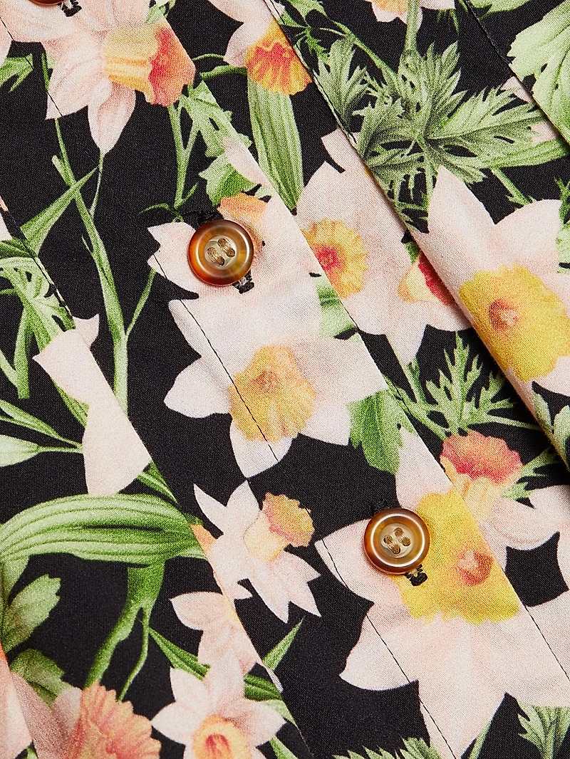 Billie Floral Stretch-Cotton Minidress