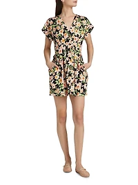 Billie Floral Stretch-Cotton Minidress