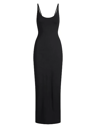 Smooth Layers Scoop Neck Long Dress