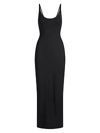 Smooth Layers Scoop Neck Long Dress