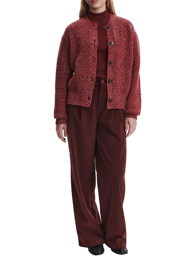 Patricia Rib-Knit Cardigan