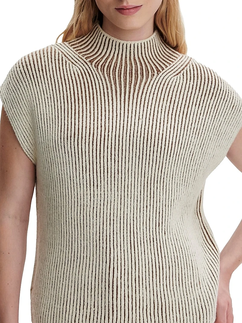 Lauren Plated Rib-Knit Tank