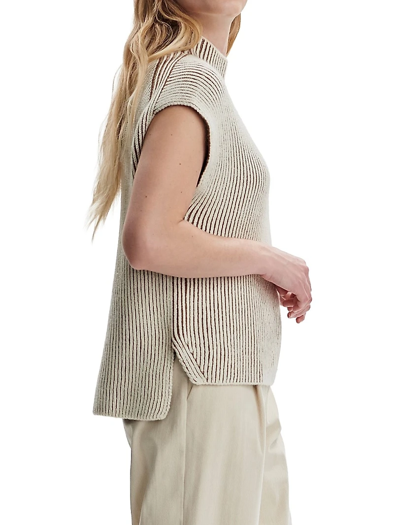 Lauren Plated Rib-Knit Tank