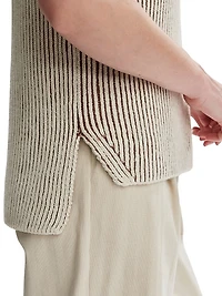 Lauren Plated Rib-Knit Tank