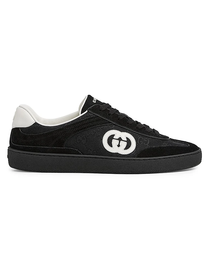 GG Suede & Canvas Low-Top Sneakers