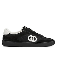 GG Suede & Canvas Low-Top Sneakers