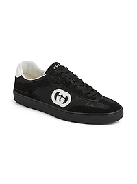 GG Suede & Canvas Low-Top Sneakers