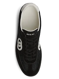 GG Suede & Canvas Low-Top Sneakers