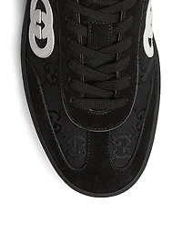 GG Suede & Canvas Low-Top Sneakers