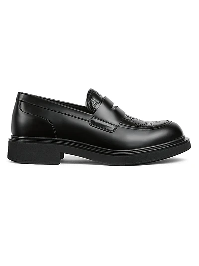 Enki GG Leather Platform Loafers