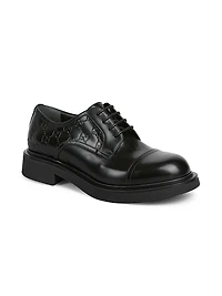 Enki GG Leather Platform Oxford Loafers