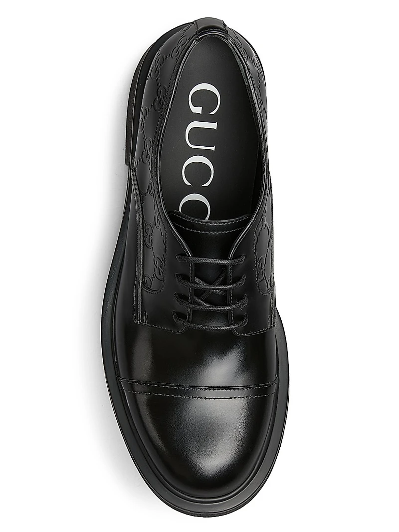 Enki GG Leather Platform Oxford Loafers