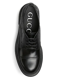 Enki GG Leather Platform Oxford Loafers