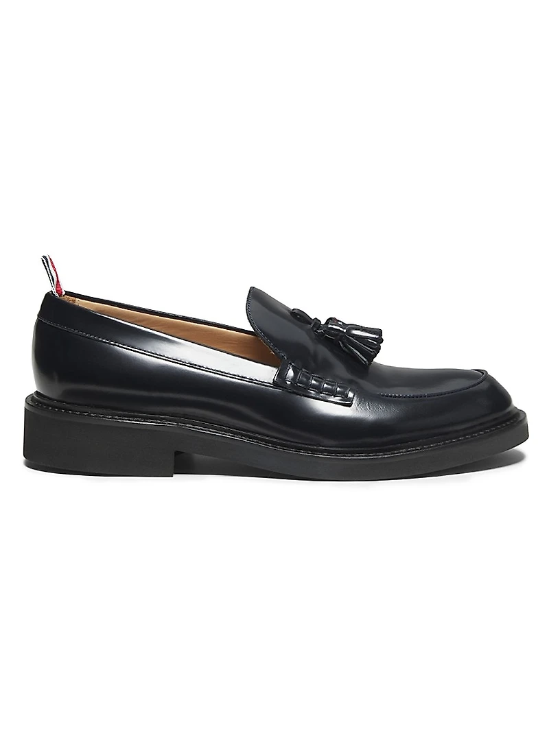 Tassel Spazzolato Leather Loafers