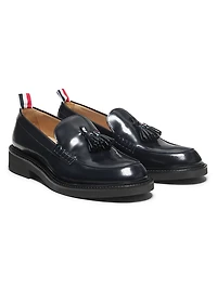Tassel Spazzolato Leather Loafers
