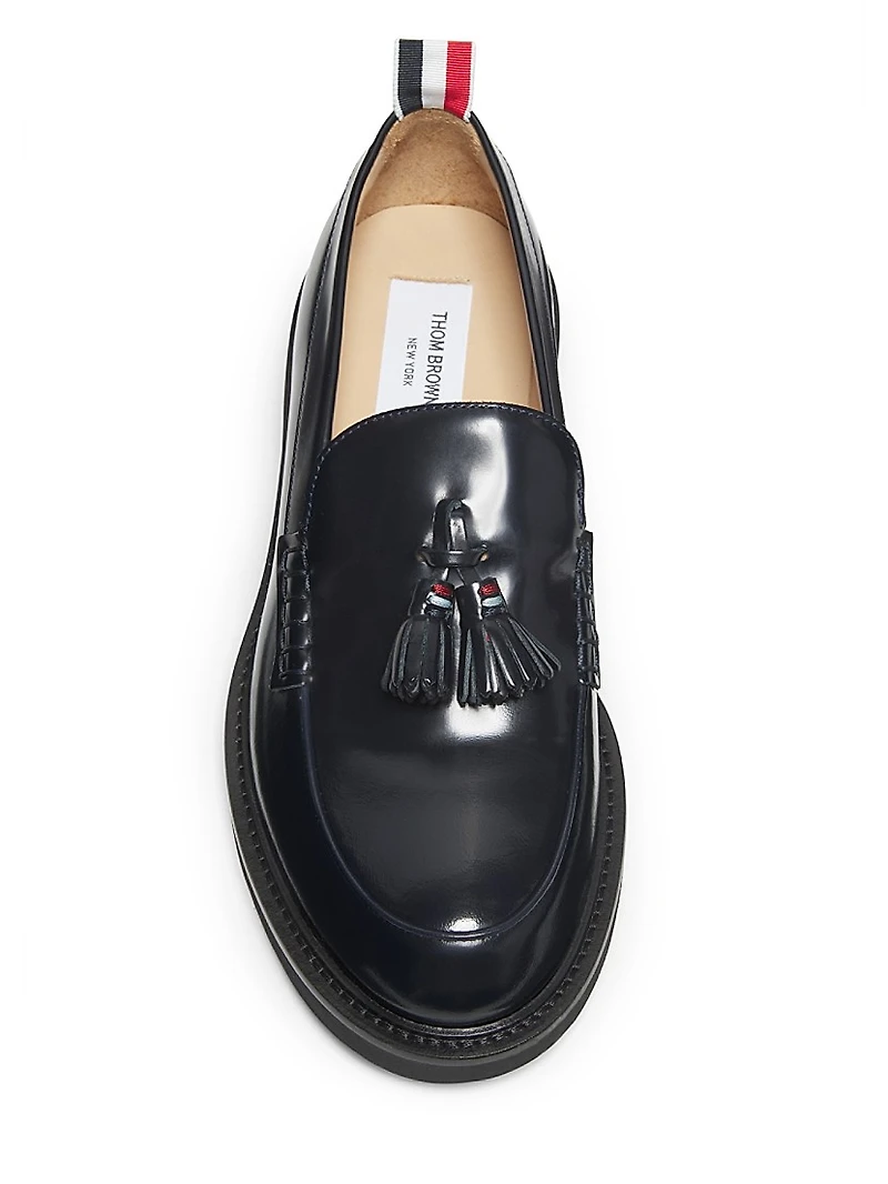Tassel Spazzolato Leather Loafers