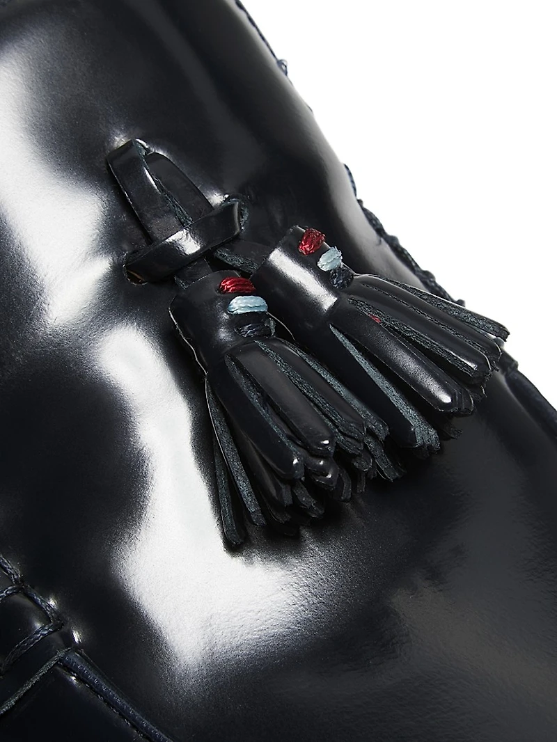 Tassel Spazzolato Leather Loafers