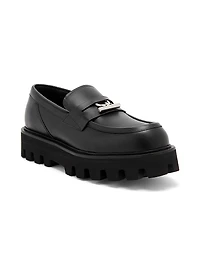 Leather T-Bar Penny Loafers