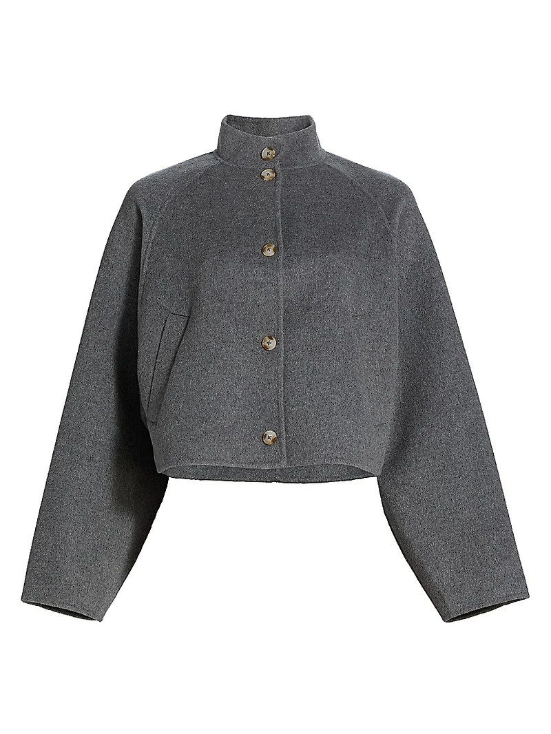 Nyma Wide-Sleeve Wool-Cashmere Jacket