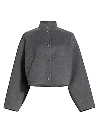 Nyma Wide-Sleeve Wool-Cashmere Jacket