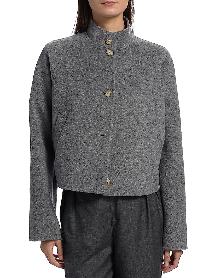Nyma Wide-Sleeve Wool-Cashmere Jacket
