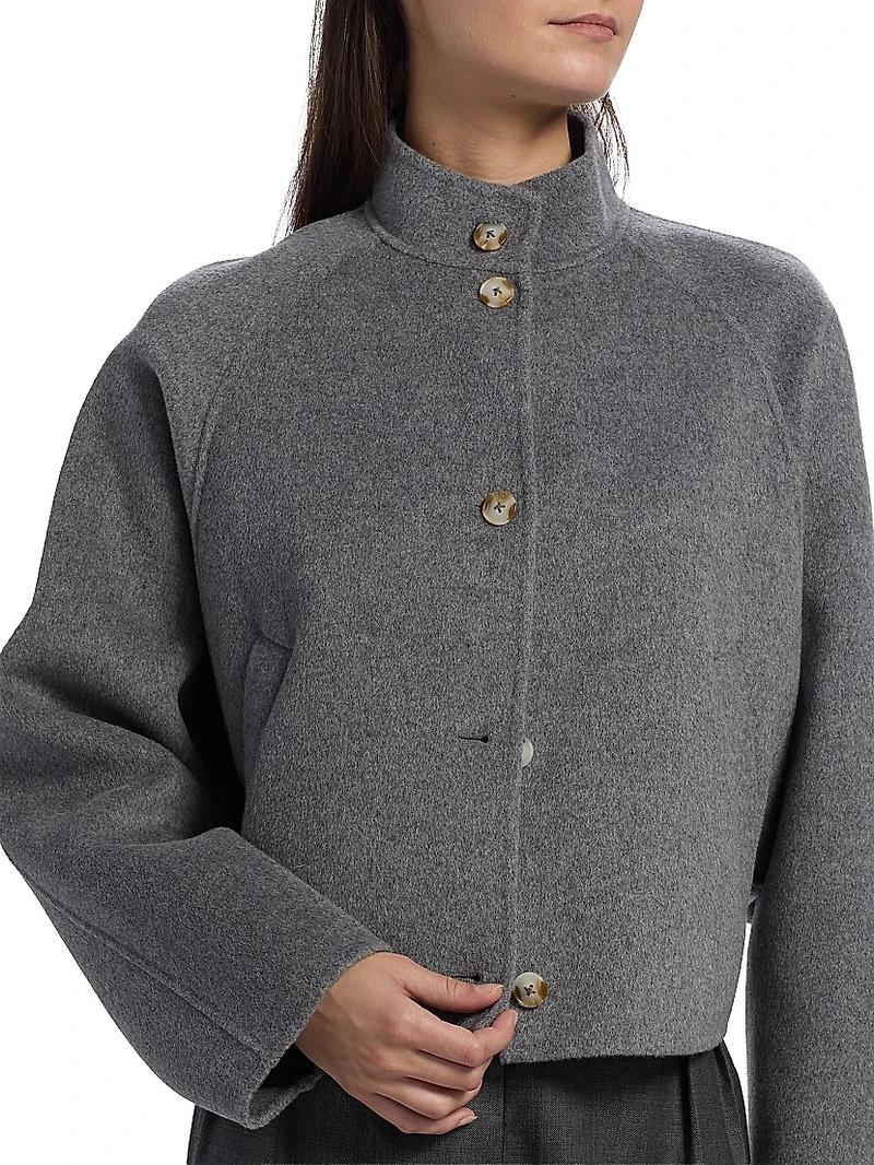Nyma Wide-Sleeve Wool-Cashmere Jacket