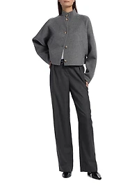 Nyma Wide-Sleeve Wool-Cashmere Jacket