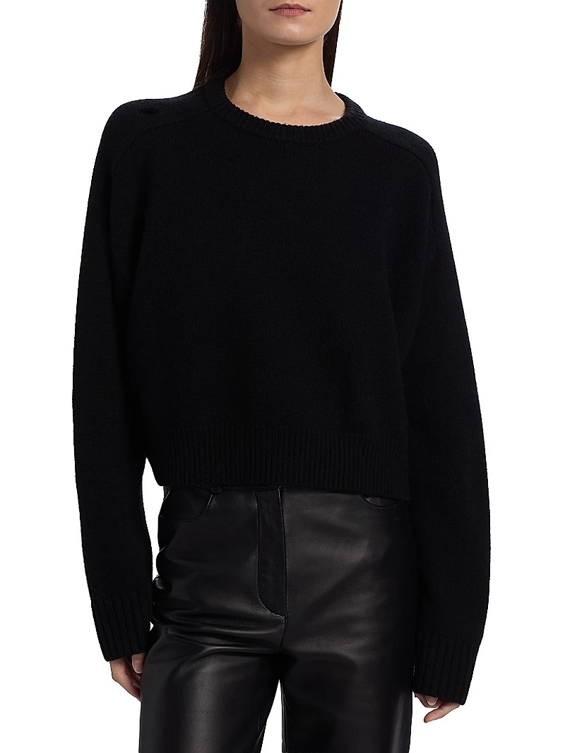 Bruzzi Cropped Wool-Cashmere Sweater