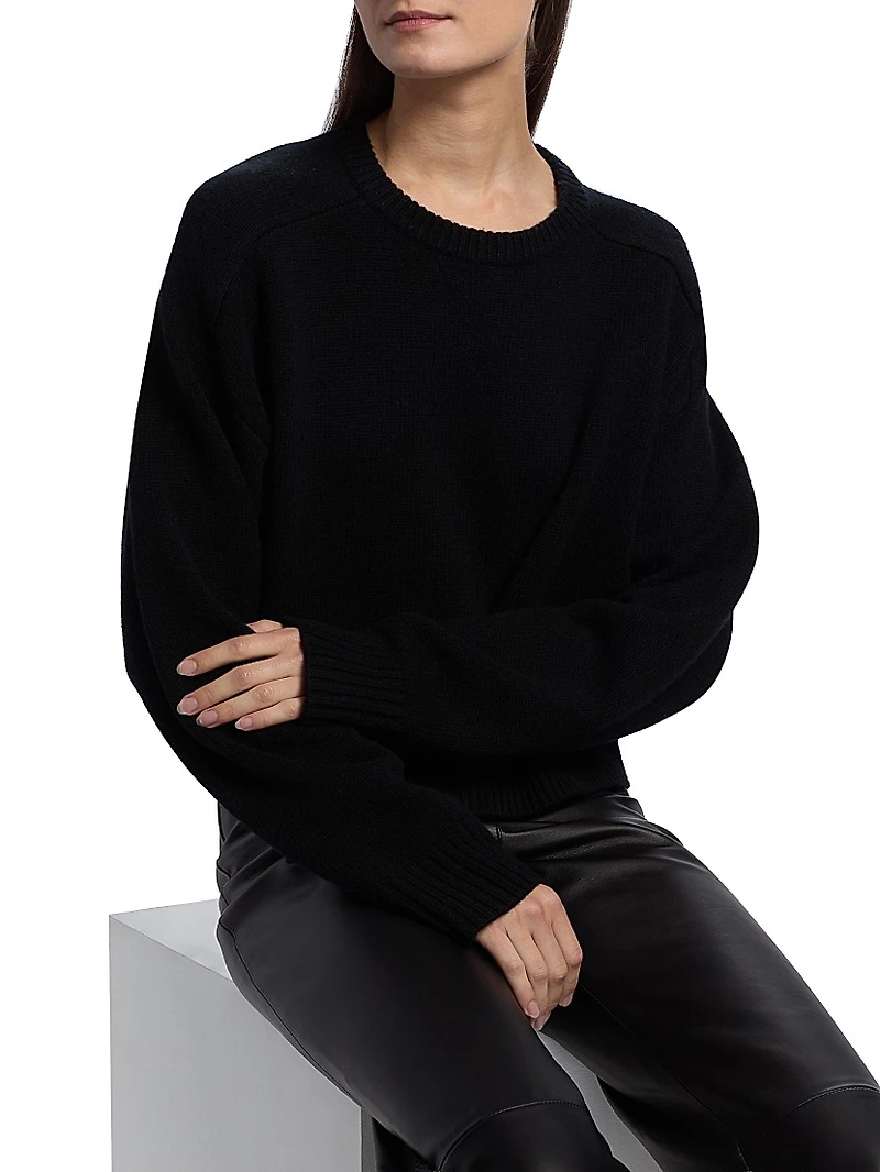 Bruzzi Cropped Wool-Cashmere Sweater