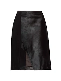 Myra Calf Hair Asymmetric Skirt
