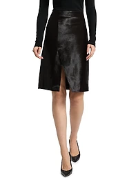 Myra Calf Hair Asymmetric Skirt