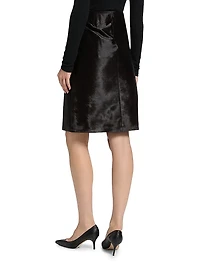 Myra Calf Hair Asymmetric Skirt