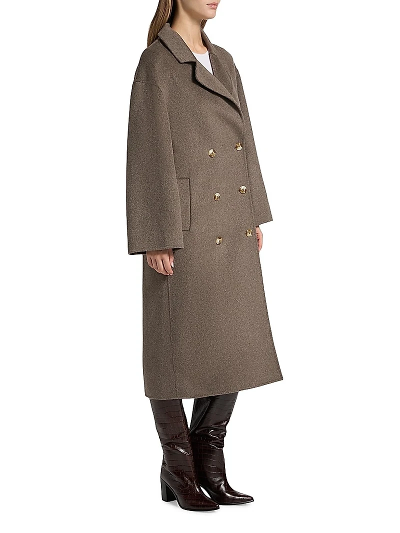 Borneo Double-Breasted Long Coat