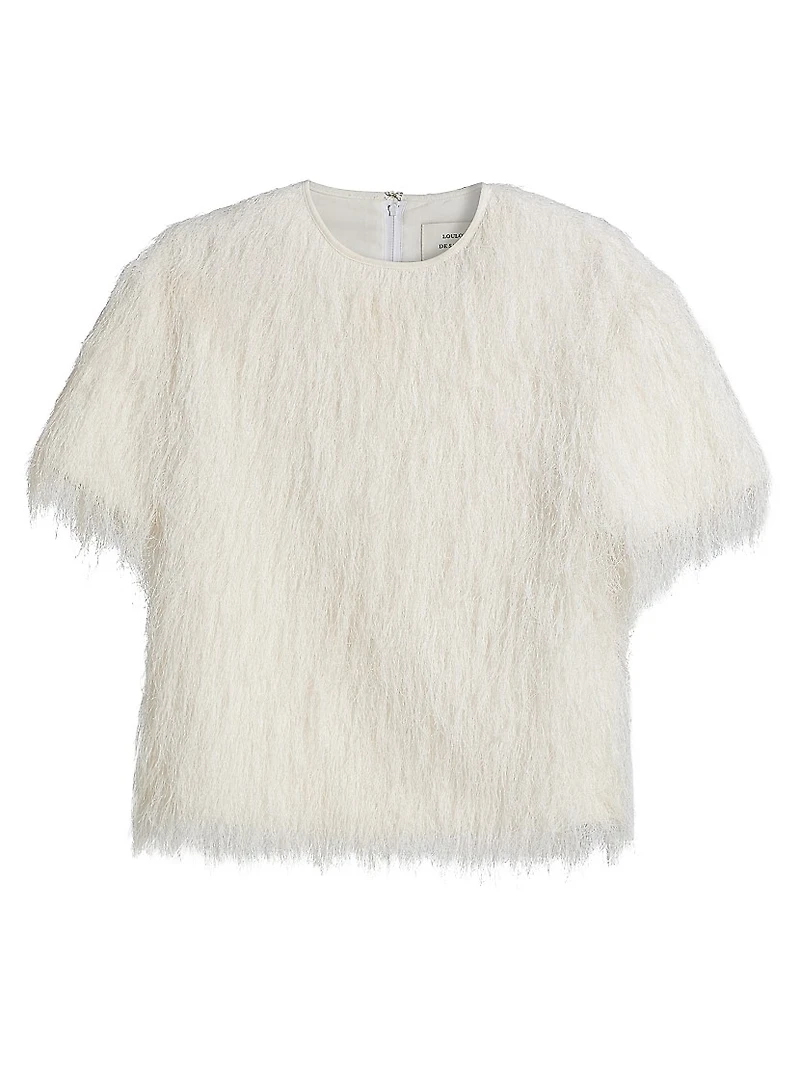 Zaro Short-Sleeve Textured Top