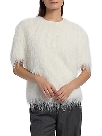 Zaro Short-Sleeve Textured Top