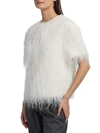 Zaro Short-Sleeve Textured Top