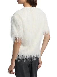 Zaro Short-Sleeve Textured Top