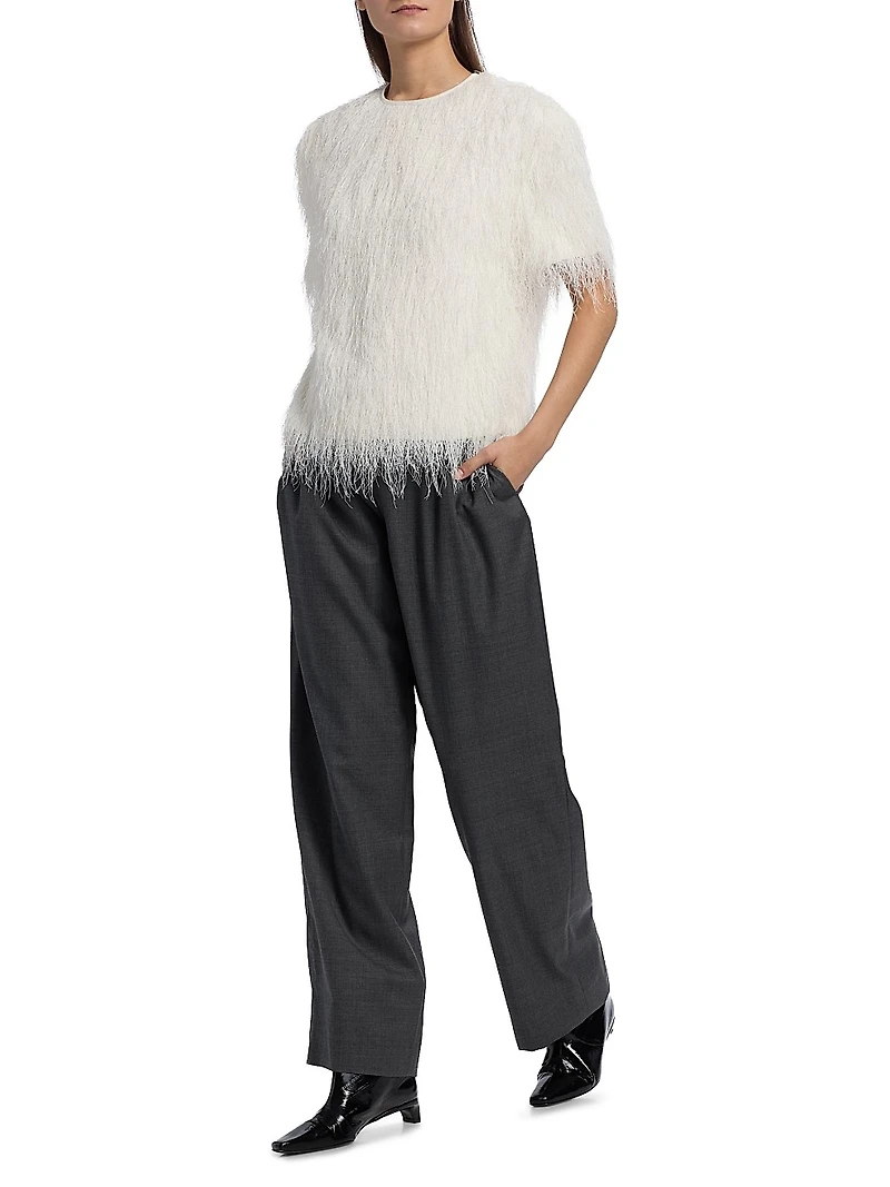 Zaro Short-Sleeve Textured Top