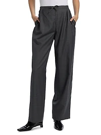 Cove Pleated-Front Wide Leg Pants