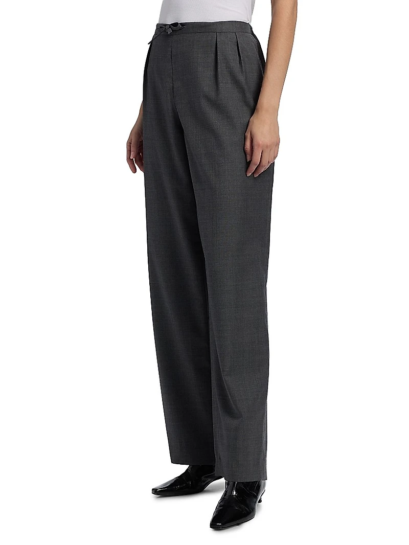 Cove Pleated-Front Wide Leg Pants
