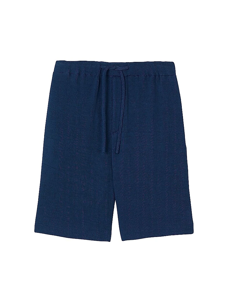 Pleated Bermuda Shorts